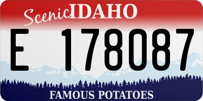 ID license plate E178087