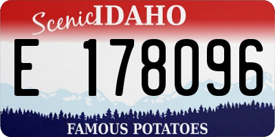 ID license plate E178096