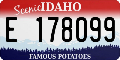 ID license plate E178099