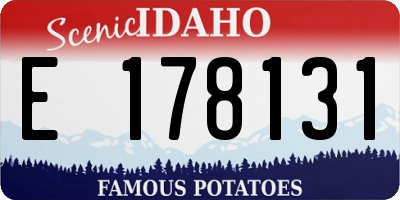 ID license plate E178131