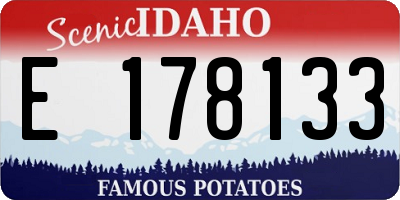 ID license plate E178133