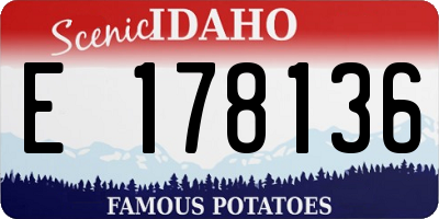 ID license plate E178136