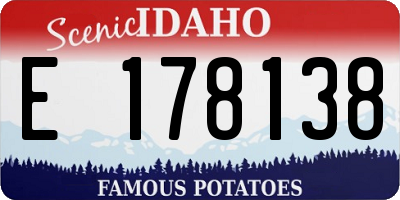 ID license plate E178138