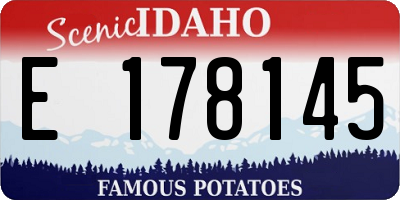 ID license plate E178145