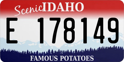 ID license plate E178149