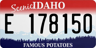 ID license plate E178150