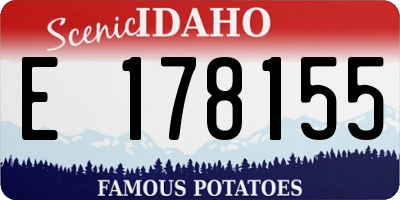 ID license plate E178155