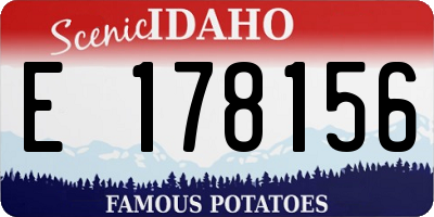 ID license plate E178156