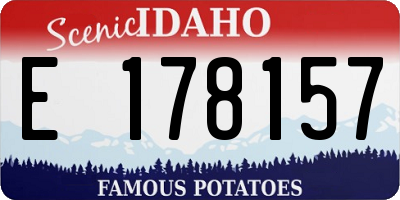 ID license plate E178157