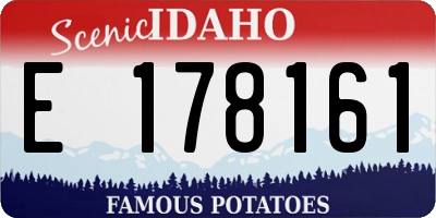 ID license plate E178161