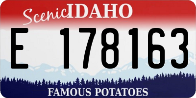 ID license plate E178163