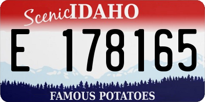 ID license plate E178165