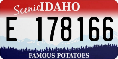 ID license plate E178166