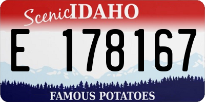 ID license plate E178167