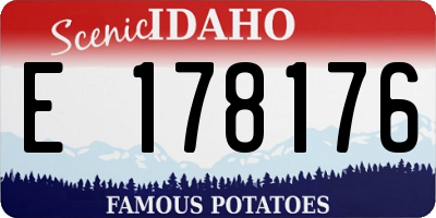ID license plate E178176