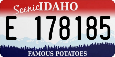ID license plate E178185
