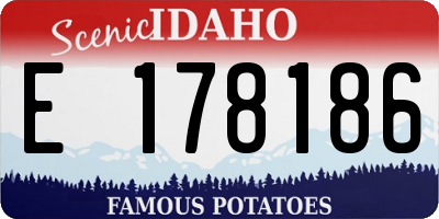 ID license plate E178186