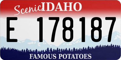 ID license plate E178187