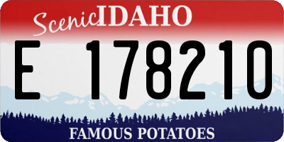 ID license plate E178210