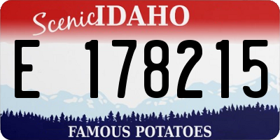 ID license plate E178215