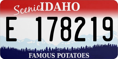 ID license plate E178219
