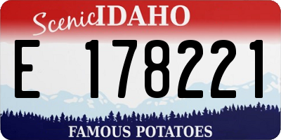 ID license plate E178221