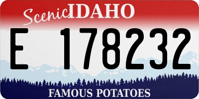 ID license plate E178232