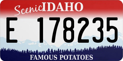 ID license plate E178235