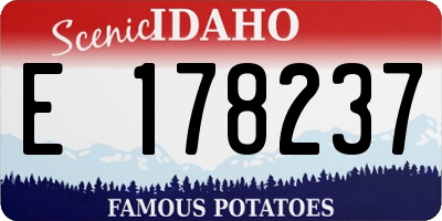 ID license plate E178237