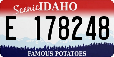 ID license plate E178248