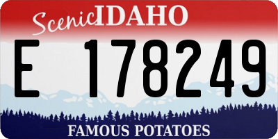 ID license plate E178249