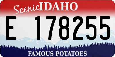 ID license plate E178255