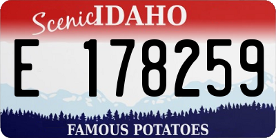 ID license plate E178259