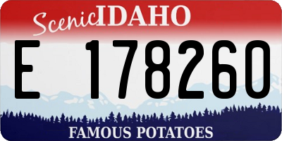ID license plate E178260