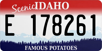 ID license plate E178261