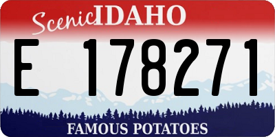 ID license plate E178271