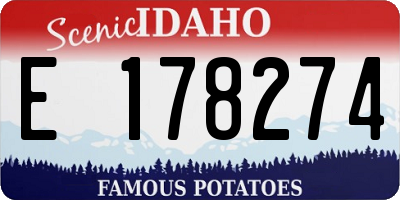 ID license plate E178274