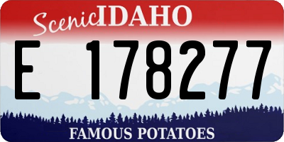 ID license plate E178277