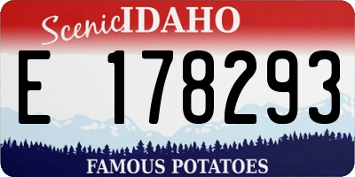 ID license plate E178293
