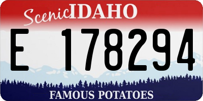 ID license plate E178294