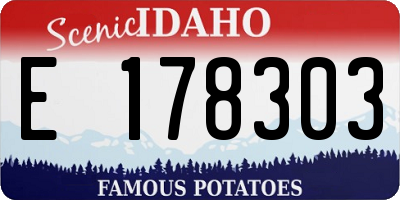 ID license plate E178303