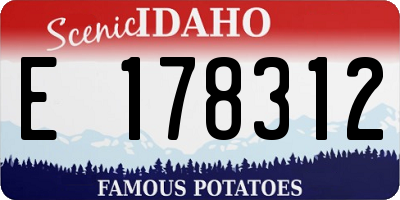 ID license plate E178312