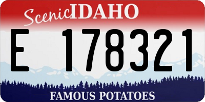 ID license plate E178321
