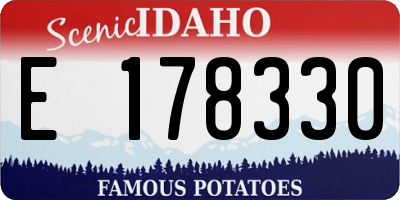 ID license plate E178330