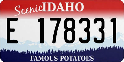 ID license plate E178331
