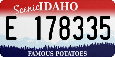 ID license plate E178335