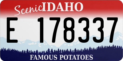 ID license plate E178337
