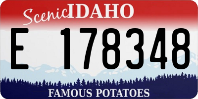 ID license plate E178348