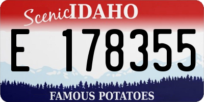 ID license plate E178355