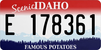 ID license plate E178361